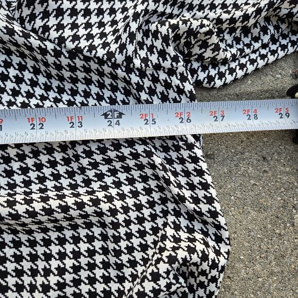 Torrid Madison black & white Houndstooth faux leather collar Button blouse sz 3 - Picture 8 of 11